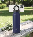 [LTB-BL10-DARK BLUE] BL10 MagPro Telefon Tutuculu Çelik Termos (24 Saat Soğuk - 12 Saat Sıcak ) (Koyu Mavi).webp