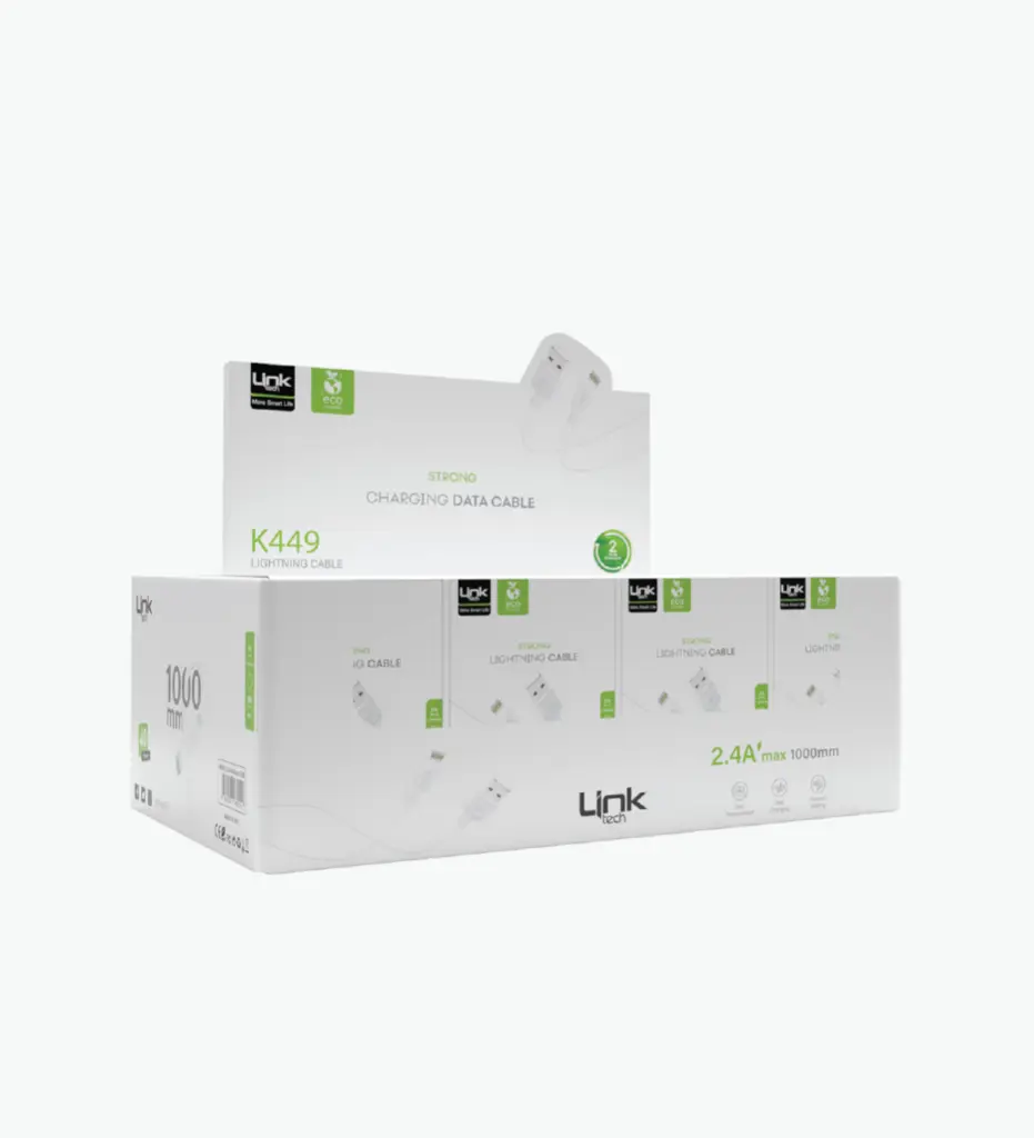 K449 Strong 1M 2.4A USB-A → Lightning Çevre Dostu Şarj Kablosu 40'lı Paket