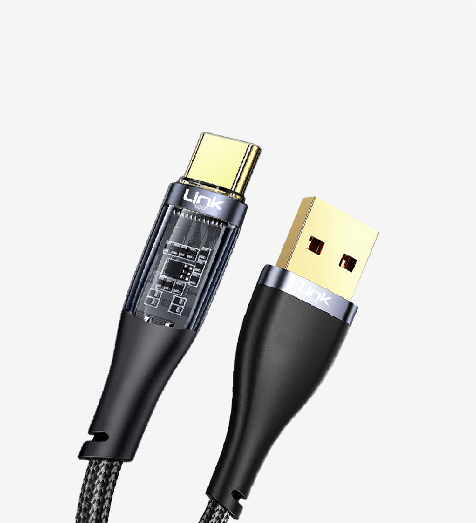 K671 Transparent 130cm 3A USB-A → Type-C Data Cable