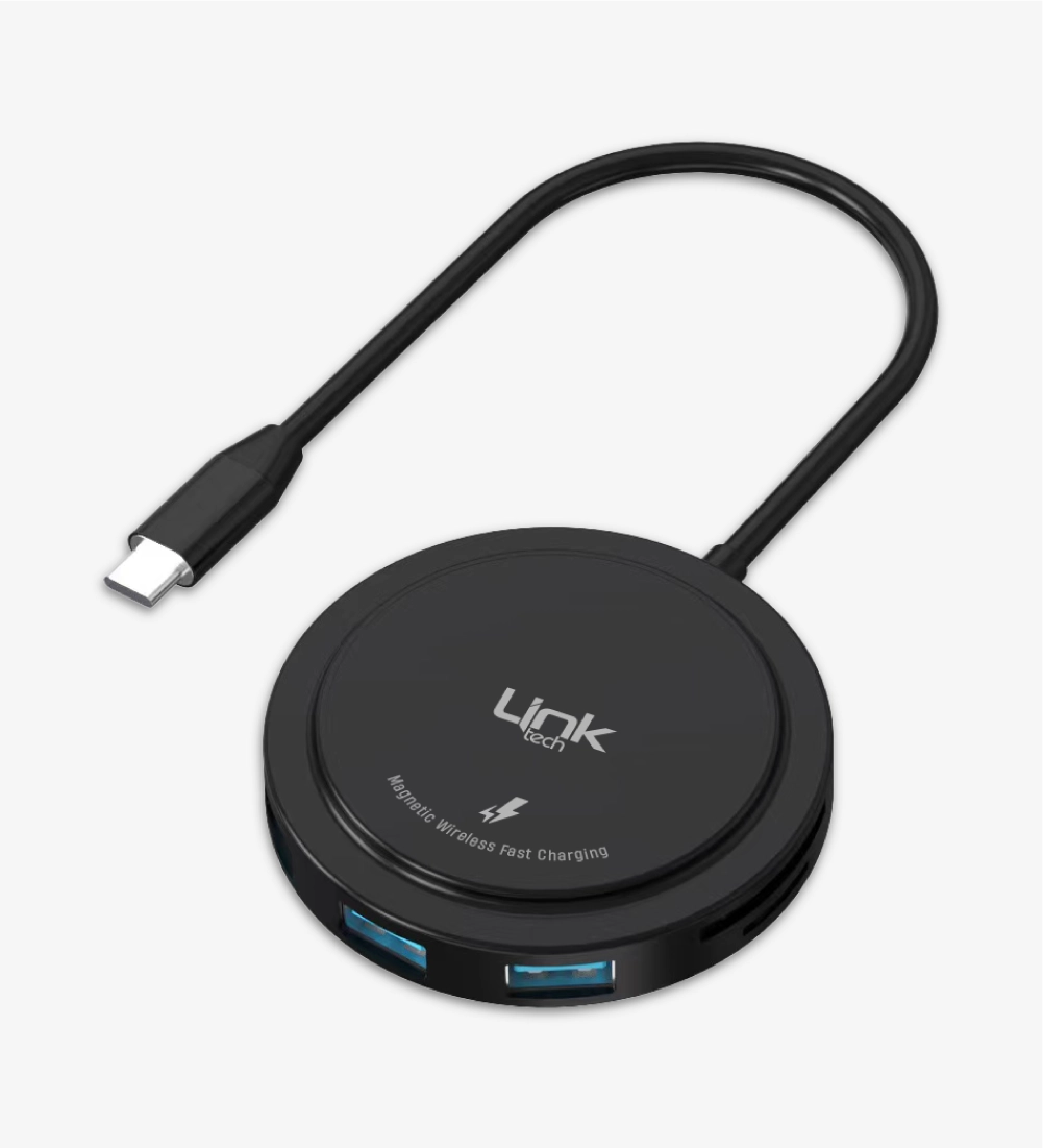 A200 Premium 7'sı 1 arada Kablosuz Şarj Pedi, Tip-C Hub ve Kart Okuyucu