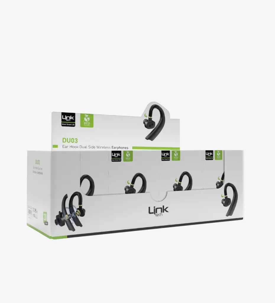 DU03 Ear Hook Dual Side Wireless Earphones (20 Pieces)