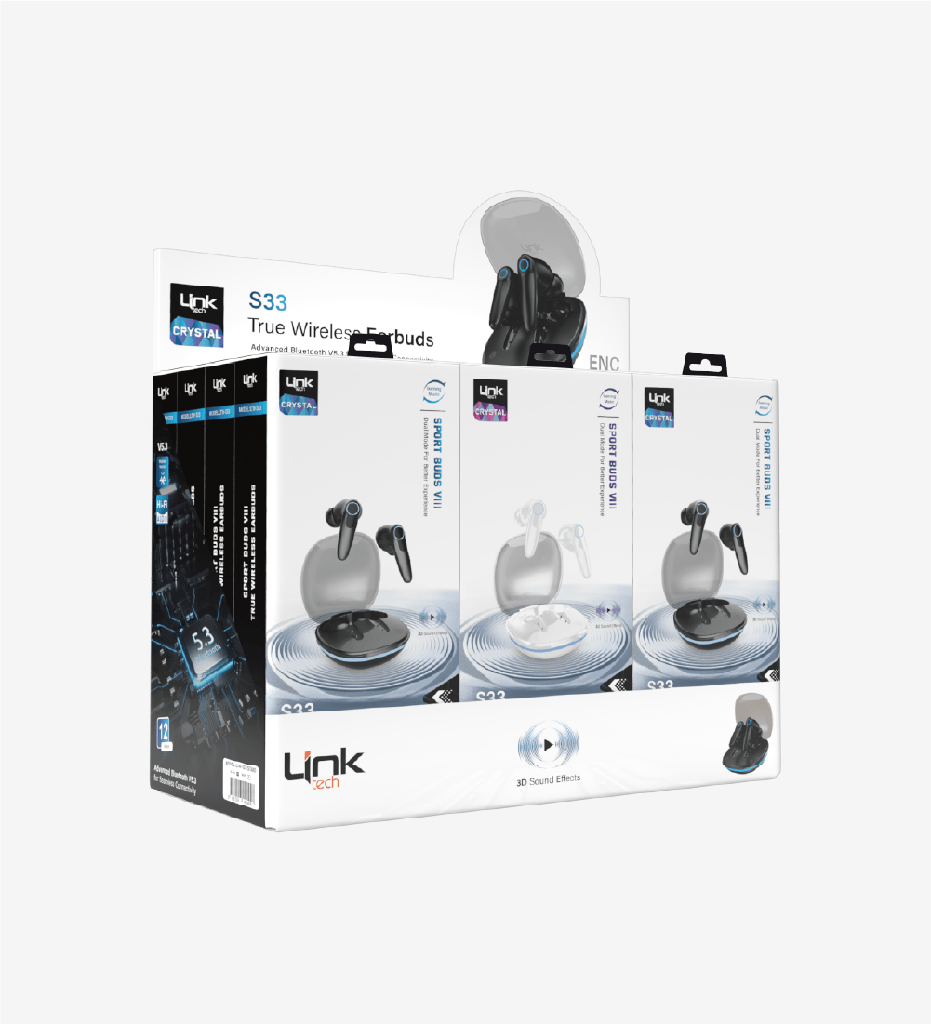 S33 ENC Gaming Bluetooth Earphone (12 Pieces)