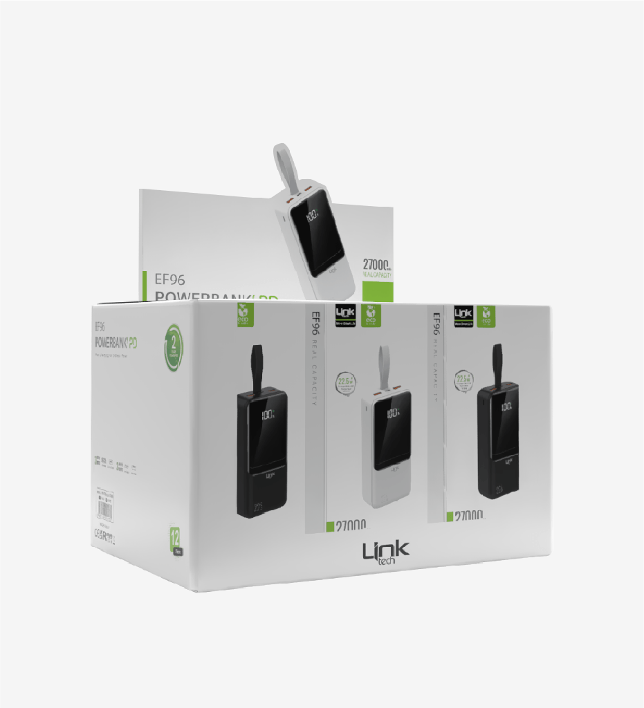 EF96 Strong 22.5W Çevre Dostu 27000mAh Powerbank 12'li Paket