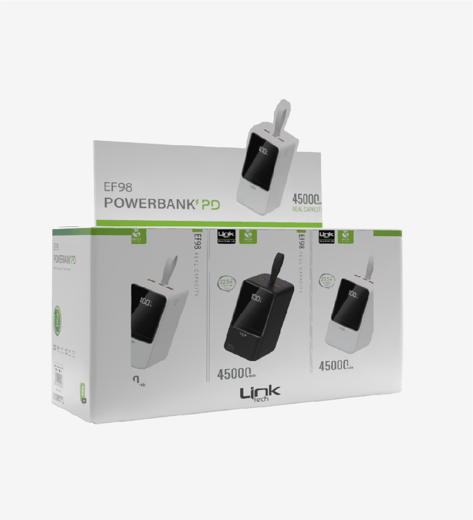 EF98 Strong 22.5W Çevre Dostu 45000mAh Powerbank 6'li Paket