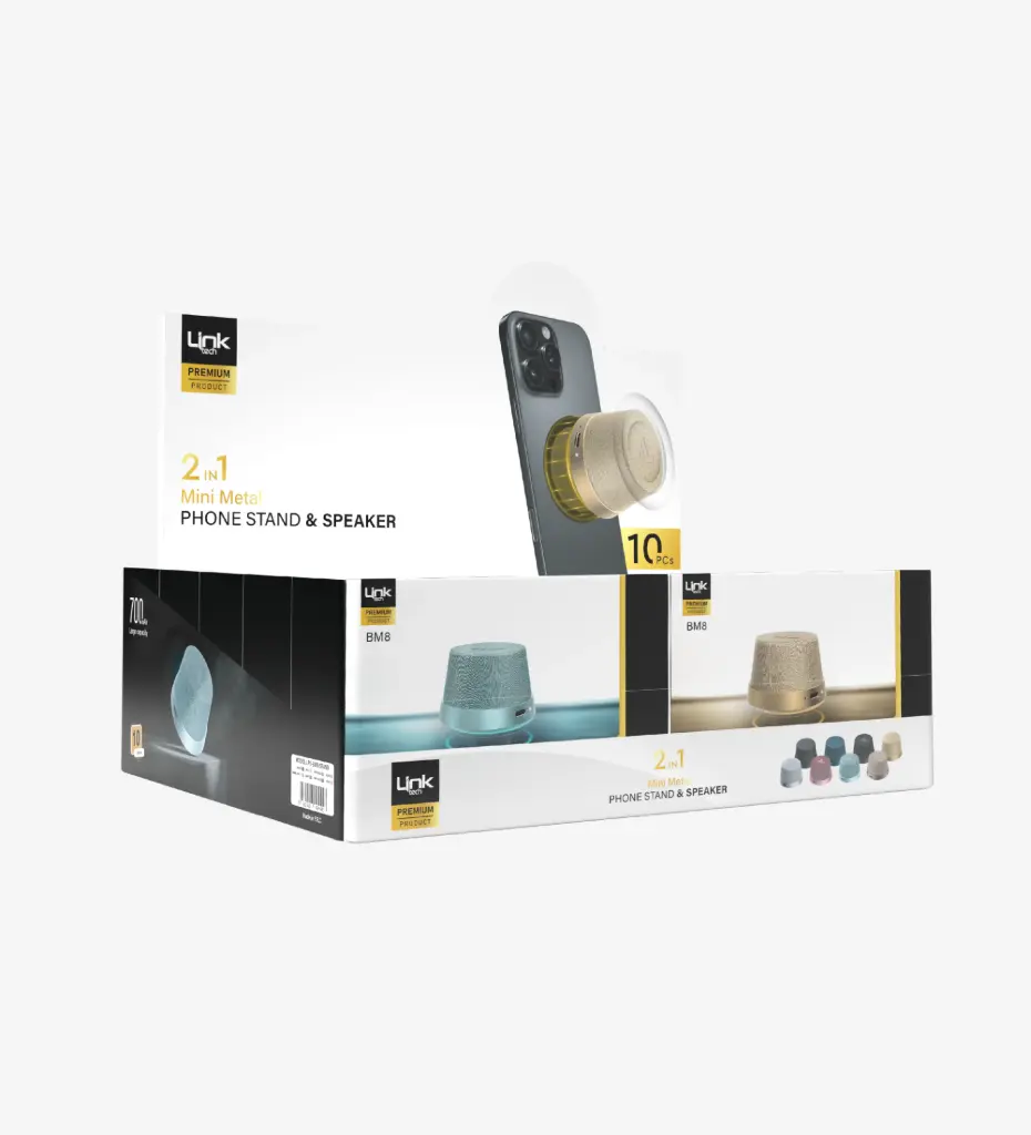 BM8 TWS Mini Magnetic Portable True Wireless Speaker (10 Pieces)