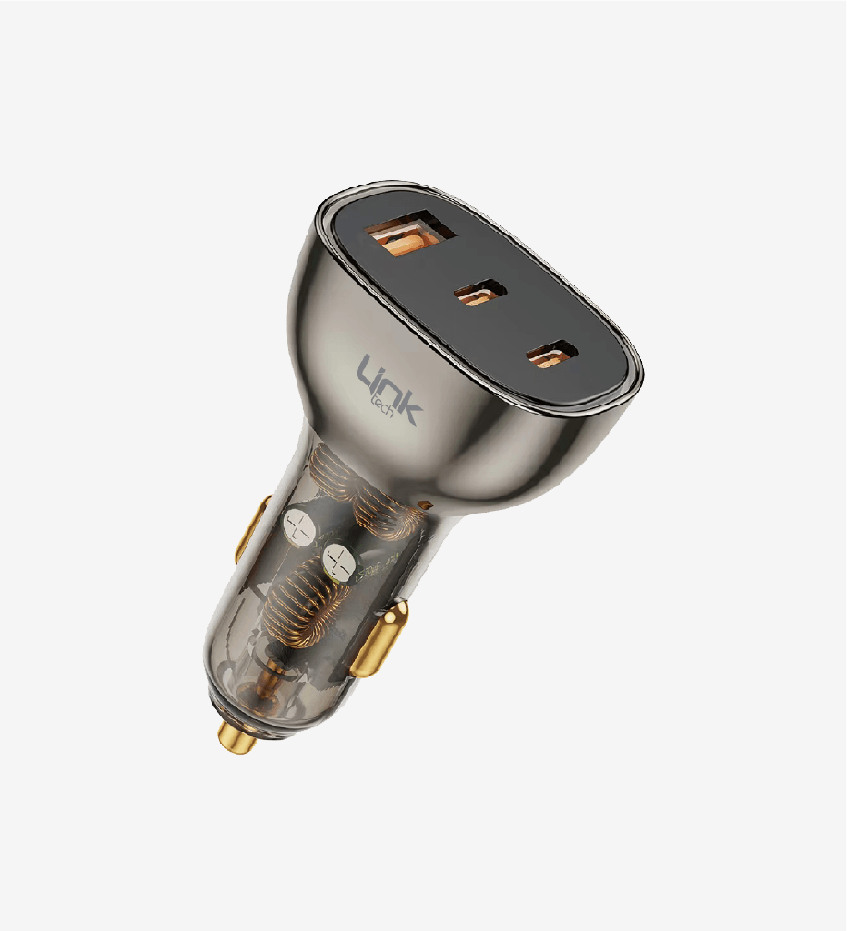 C506 Transparent 80W Dual PD (30+20W) & QC 30W Super Fast Car Charger (12Pieces)