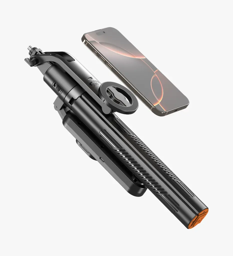 H880 Premium Manyetik Sap Braketli AI Destekli Yüz Takibi Selfie Çubuğu
