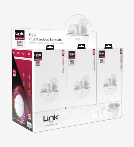 [LTW-S25/12PCS] S25 RGB Işıklı USB-C Kulak İçi Bluetooth Kulaklık 12'li Paket