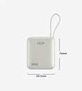 PD22 10000 mAh 22.5W Fast Charging Power Bank with 2 built-in Cables