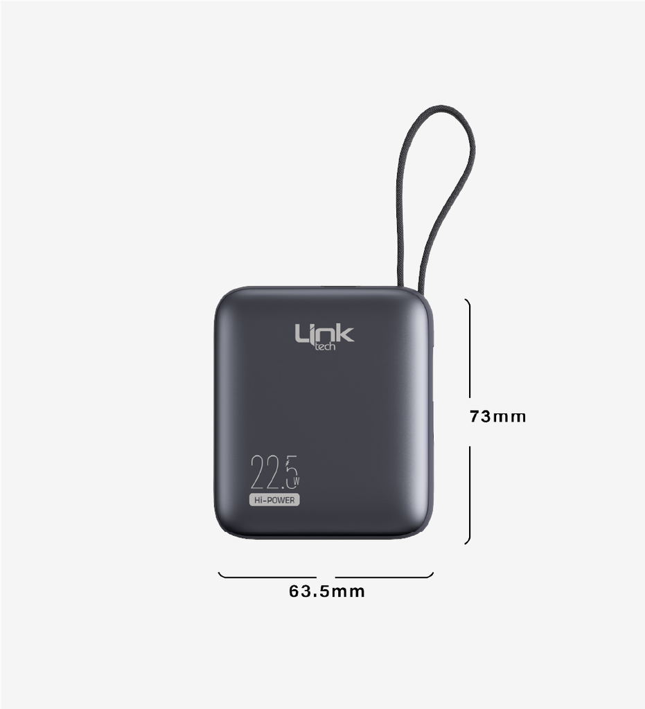 PD22 10000 mAh 22.5W Fast Charging Power Bank with 2 built-in Cables