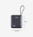 PD22 10000 mAh 22.5W Fast Charging Power Bank with 2 built-in Cables