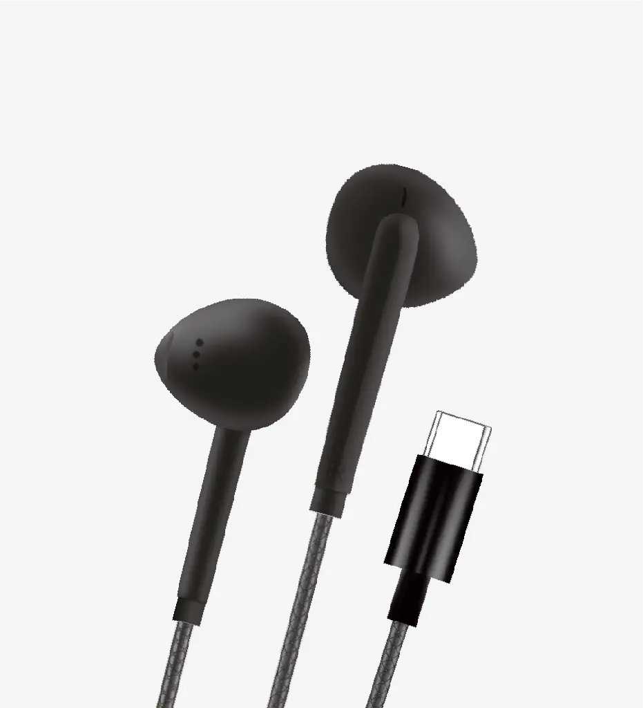 [LHF-H36-BLACK] H36  Kulak İçi Tip-C Kablolu Mikrofonlu Kulaklık (Siyah).webp