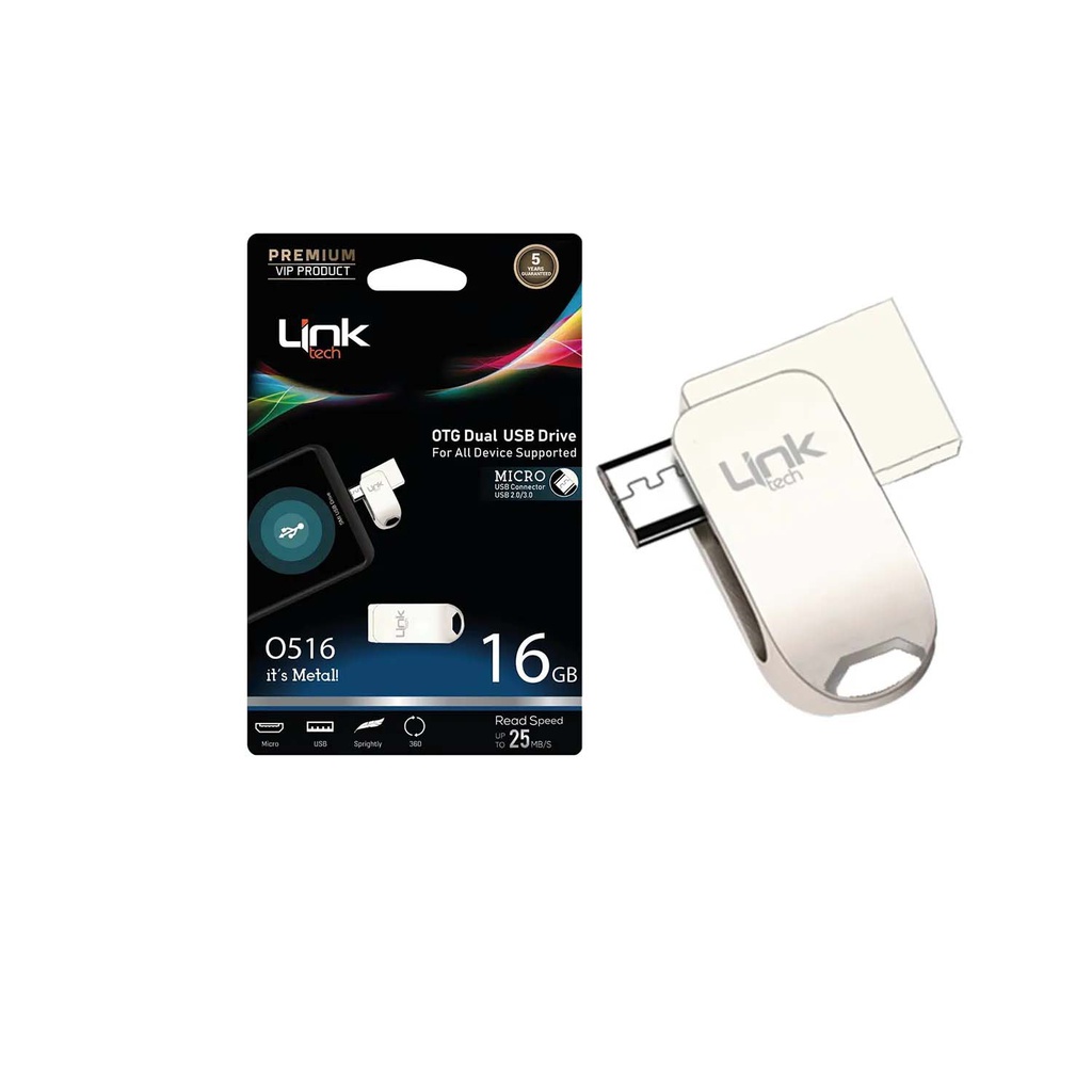 O516 Premium Dual 25mb/s 16GB Micro USB OTG Flash