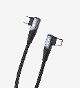 K595 Gaming 1500mm 3A 60W Braided  Type-C Type-C Charging Cable with 90° Degrees Metallic Head 