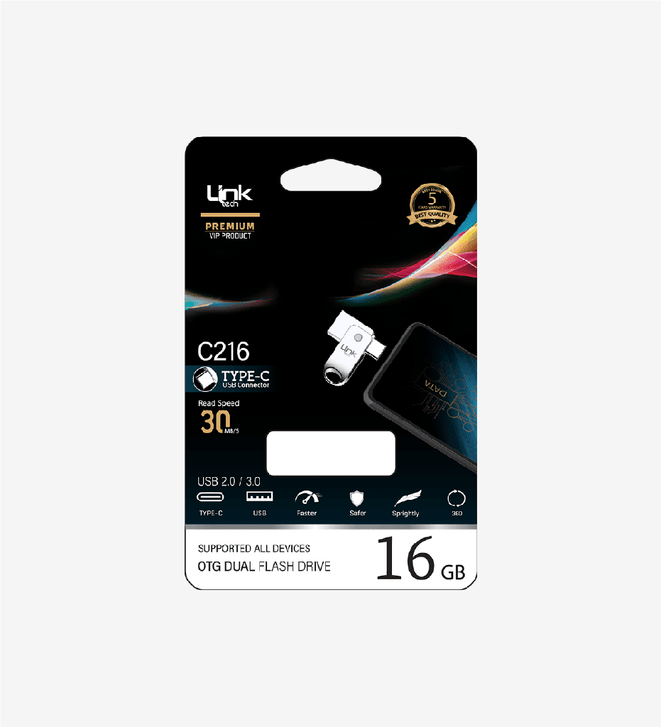 C216 Premium Dual 30mb/s 16GB Tip-C USB OTG Flash Bellek
