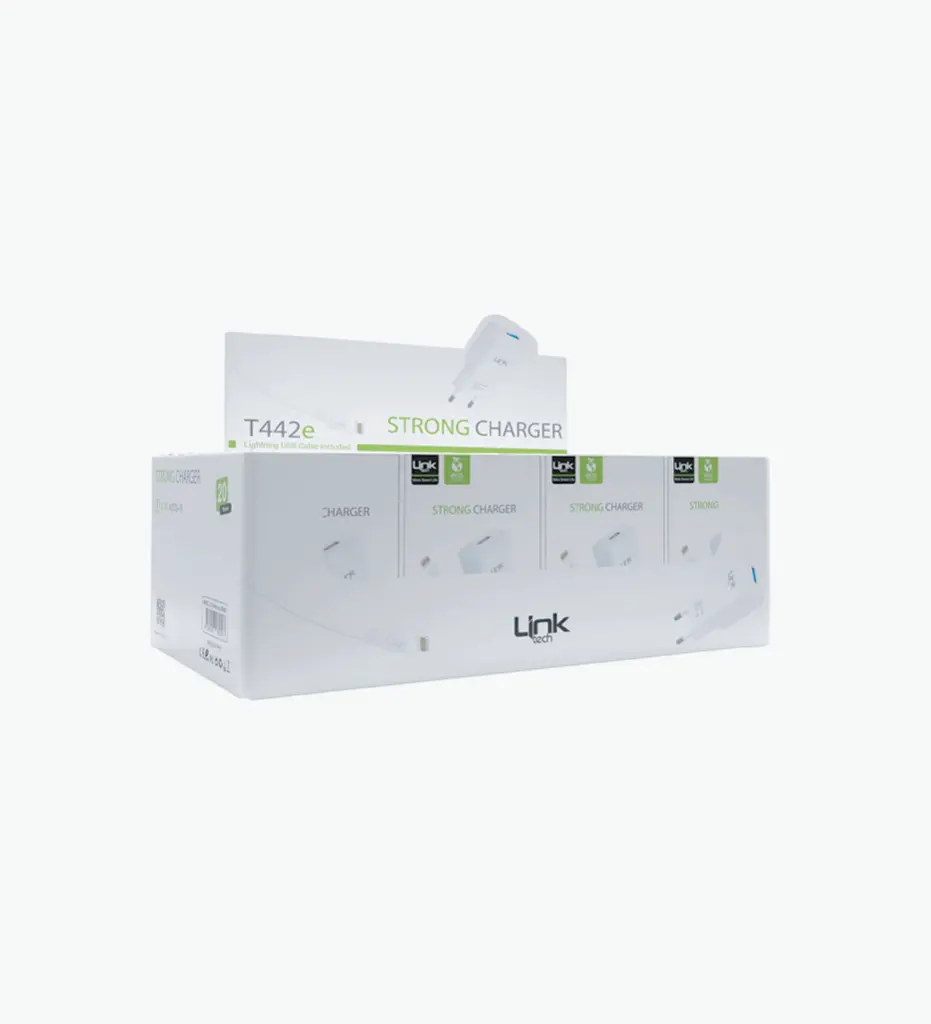 T442e Strong Çevre Dostu 2.1A Lightning Kablolu Şarj Aleti 20'li Paket