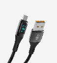 K681 PD 66W USB-A Type-C Zinc Head with Digital Display Charging Cable
