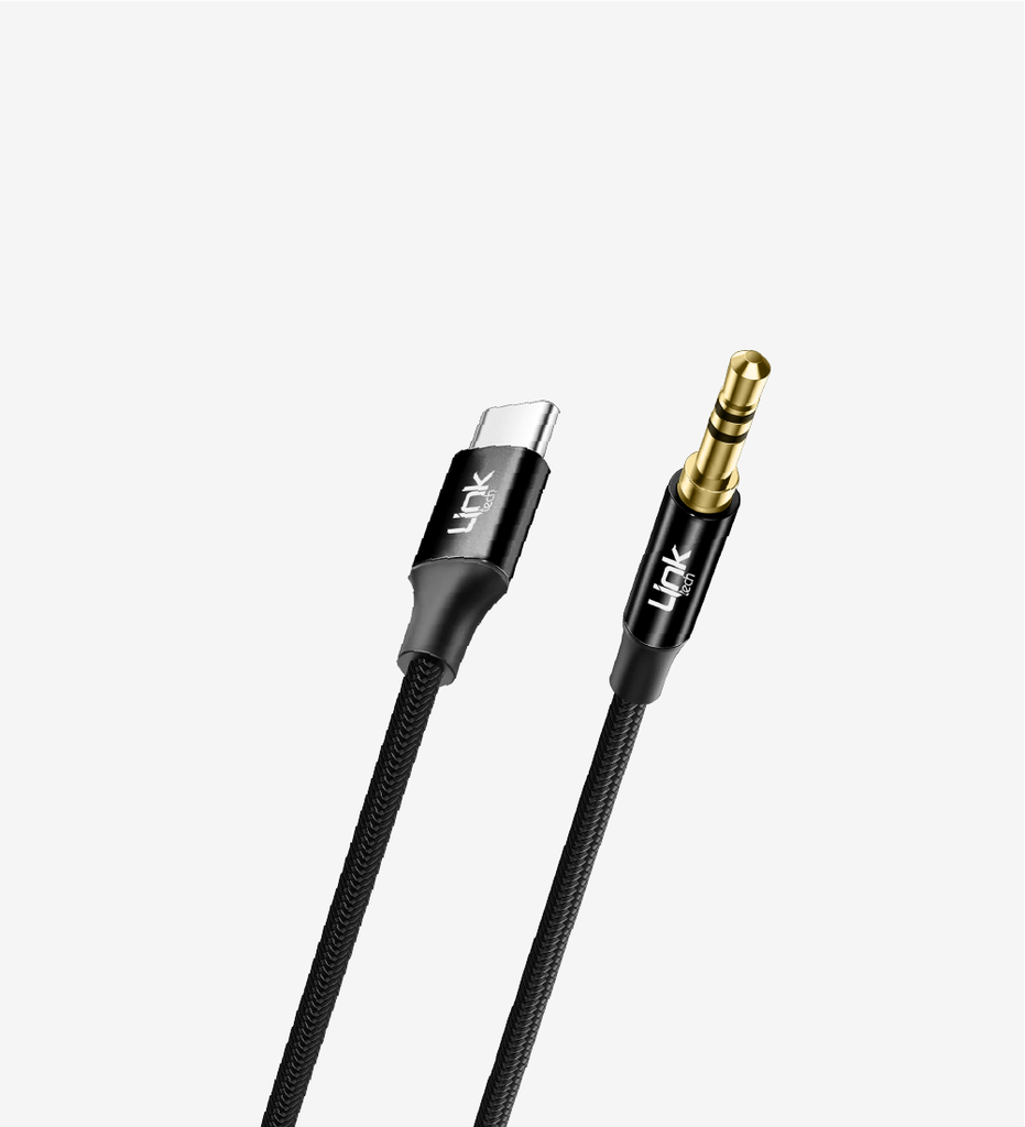 A586 1000m Braided Type-C → 3.5mm AUX Cable with Metal Jacks