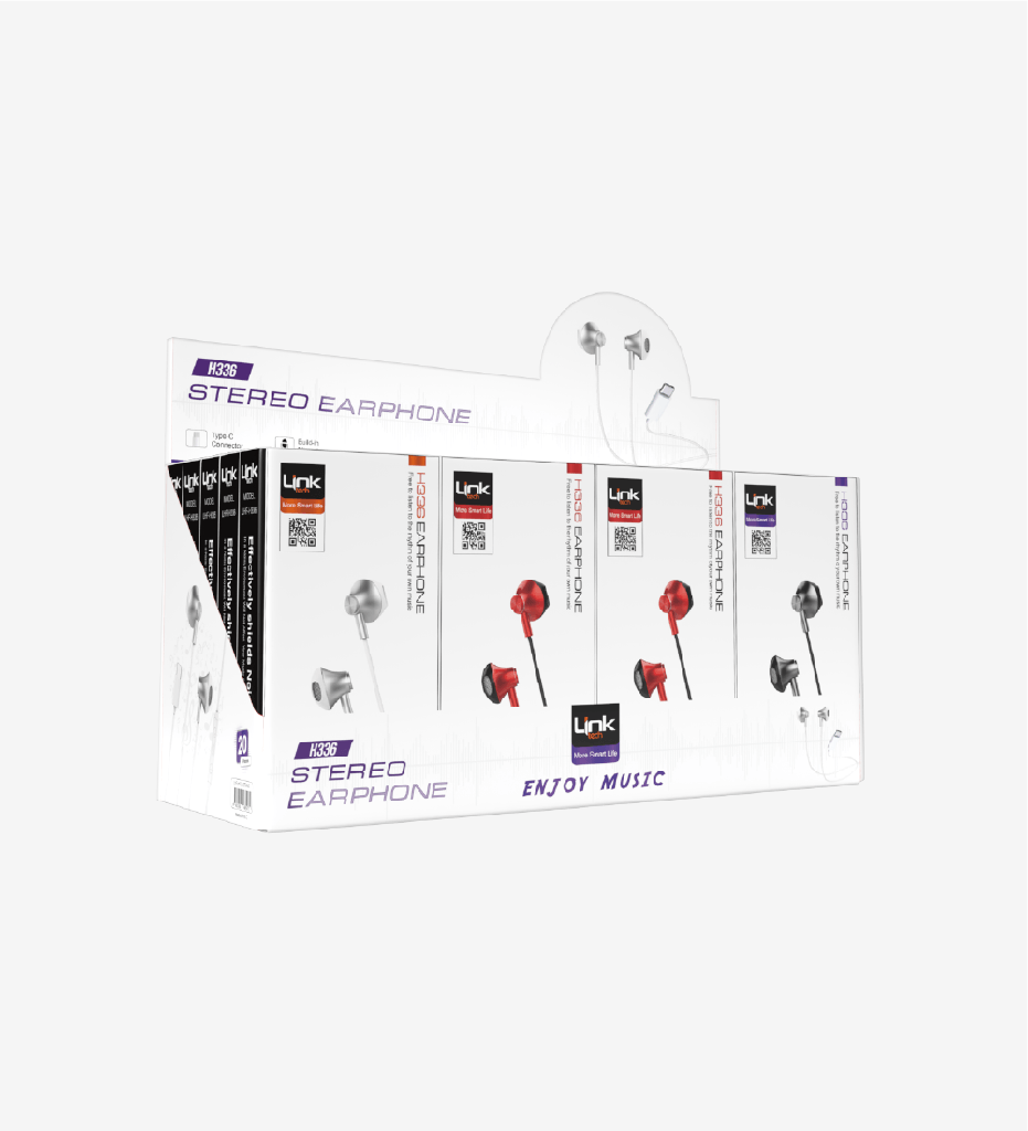 Link Tech Headset H336 Handsfree Type-C input Package