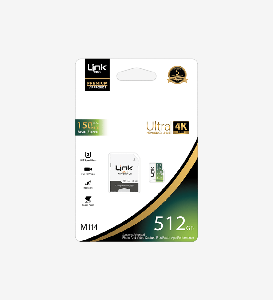 M114 Premium Micro SD 4K Ultra 512 GB Memory Card