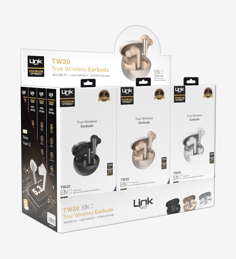 TW20 Premium True Wireless Earbuds (12 Pieces)