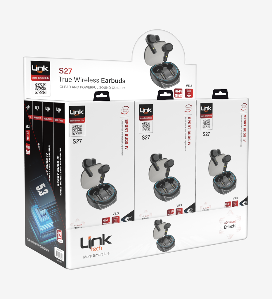 S27 Kulak İçi ENC Oyuncu Bluetooth Kulaklık 12'li Paket