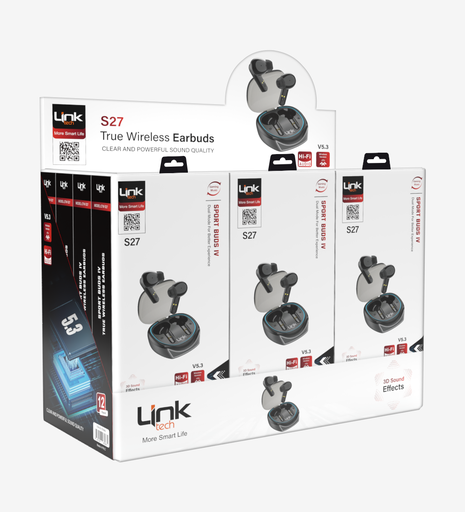 S27 Kulak İçi ENC Oyuncu Bluetooth Kulaklık 12'li Paket