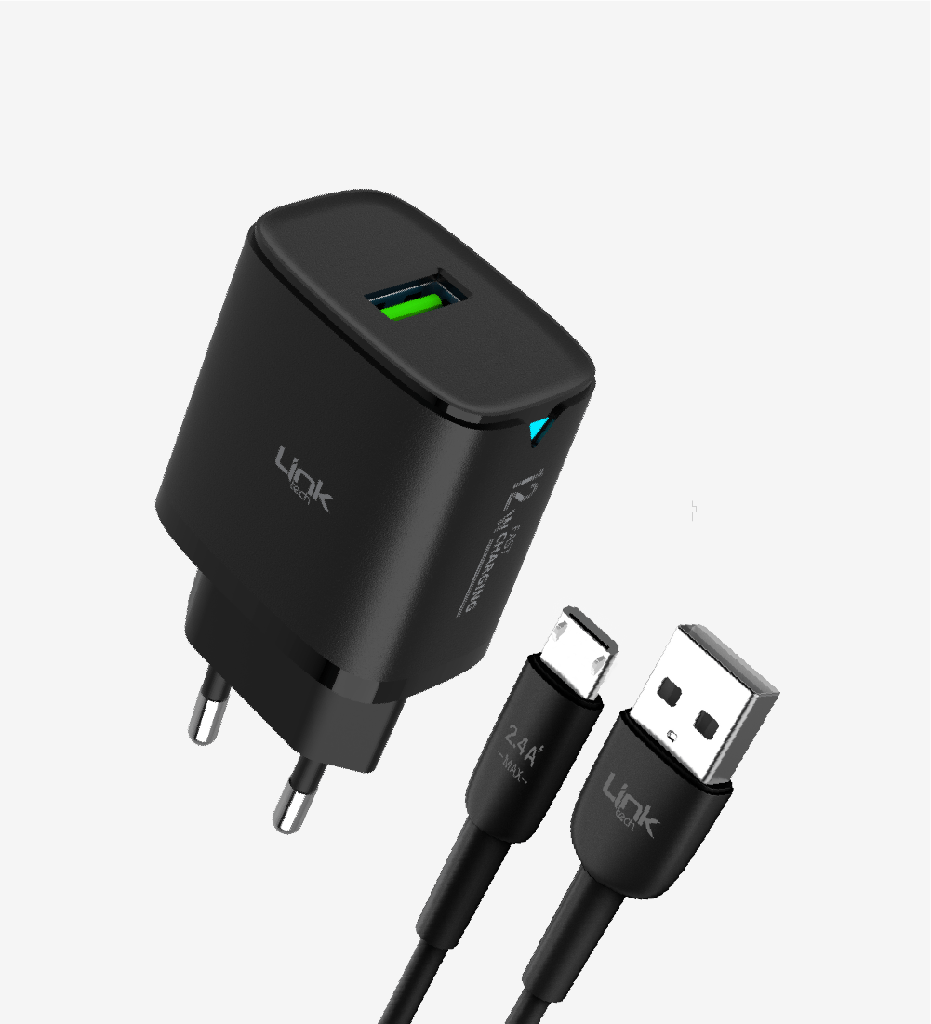 C301  Safe 12W Micro USB Kablolu Hızlı Şarj Cihazı