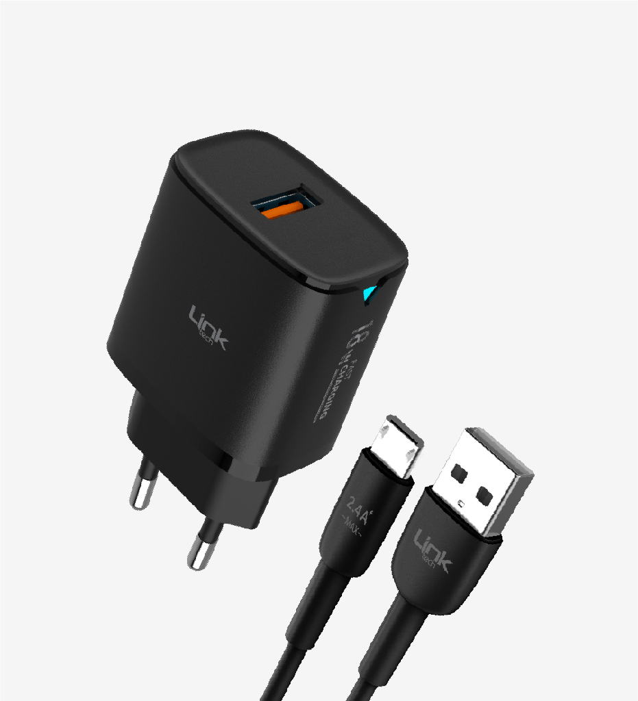 C305  Safe Micro USB Kablolu 18W Hızlı Şarj Cihazı