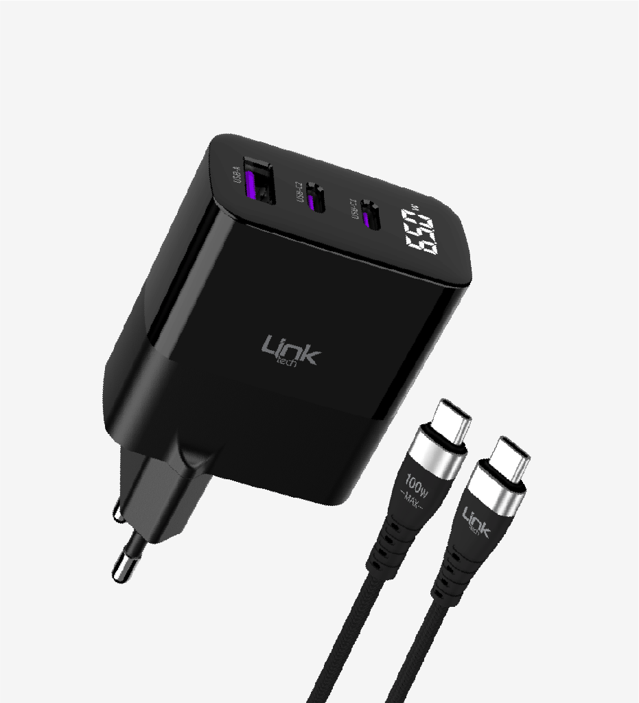 G853 Premium Type-C Cable 65W 3 Ports Super SI Charger