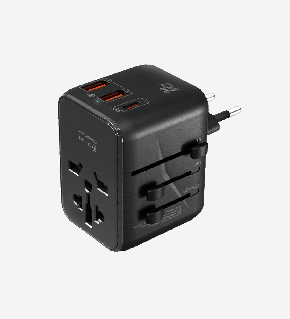 C325 Safe GaN 3 Safe 20W Uluslararası Seyahat Hızlı Şarj Adaptörü