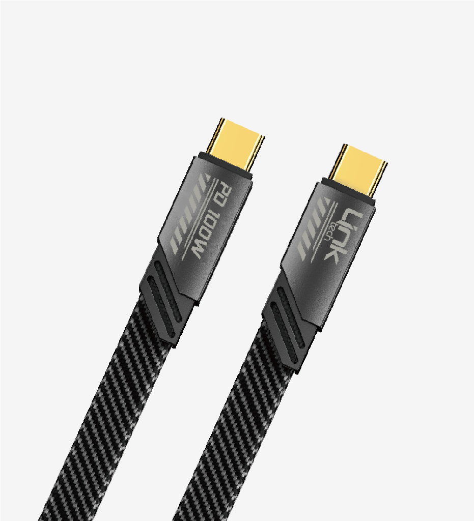 K472 Mecha Style 120cm 100W USB-C → USB-C PD Fast Charging Cable
