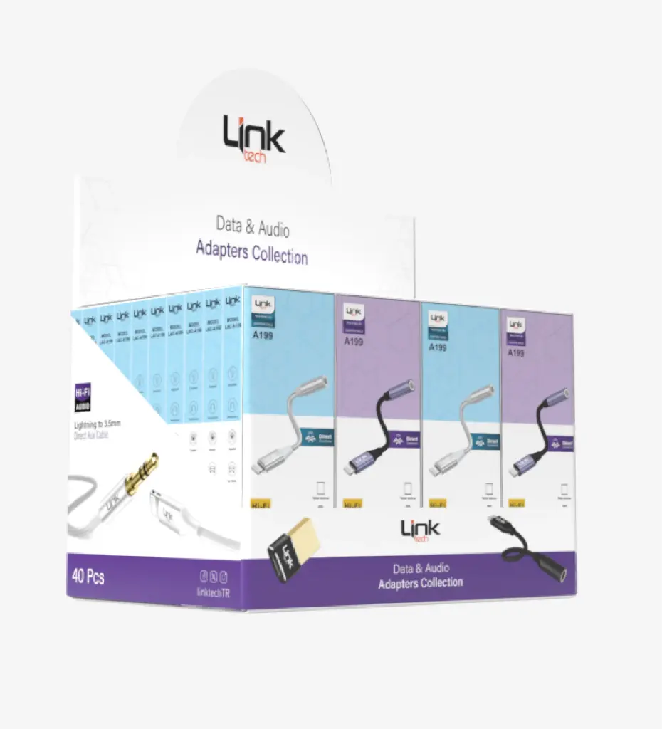A199 Lightning → 3.5mm AUX Jakı Adaptörü 40'lı Paket