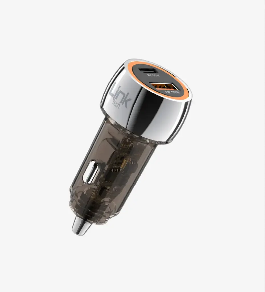 C436 Transparent 55W Dual PD (30W) & QC (25W) Super Fast Car Charger