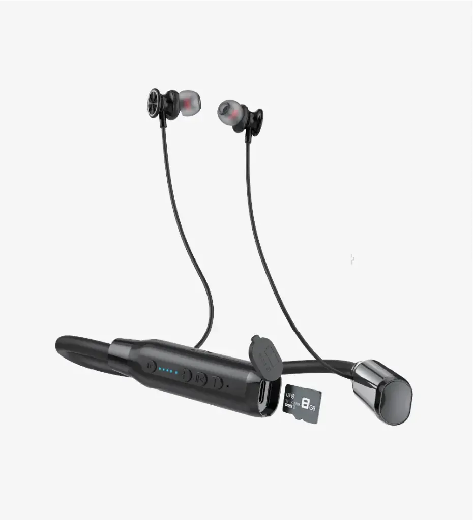 H987 SD Card Dual Device Connection Neck-Hanging Bluetooth Headphones - 70 Hours