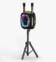 M424 Premium Çift Mikrofonlu 300W Ekstra Bas Bluetooth Hoparlör