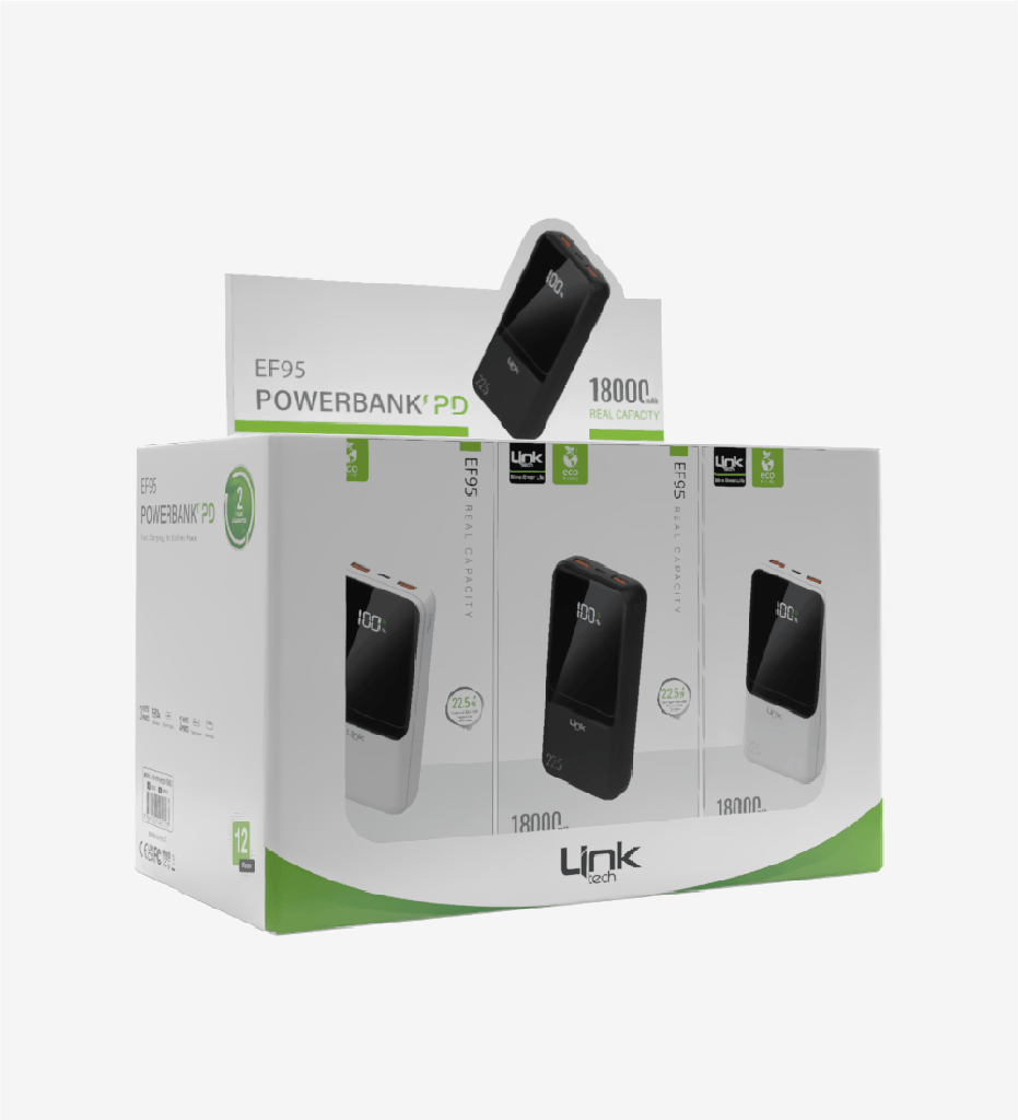 EF95 Strong 22.5W Çevre Dostu 18000mAh Powerbank 12'li Paket