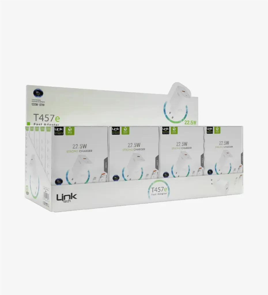 T457e Strong ECO Friendly PD 25W Super Fast Charger  with USB-A to Type-C Cable 20'li Paket