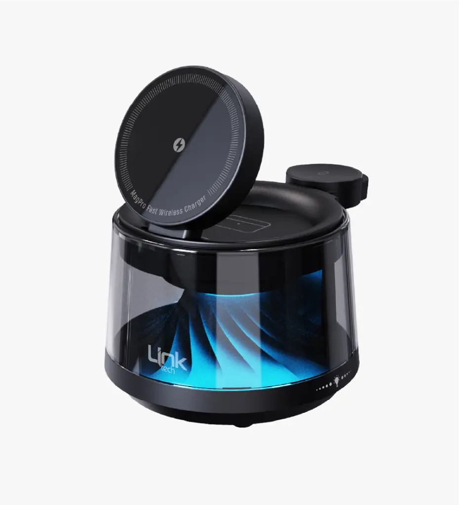 W801 5-in-1 Multi-Functional Design Fast Wireless Charging & BT Speaker