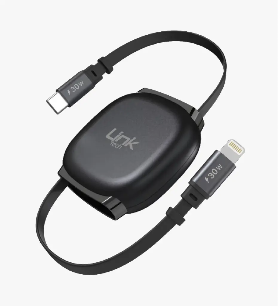 KN02 Hızlı 30W Tip-C - Lightning Manyetik Geri Çekilebilir Şarj Kablosu
