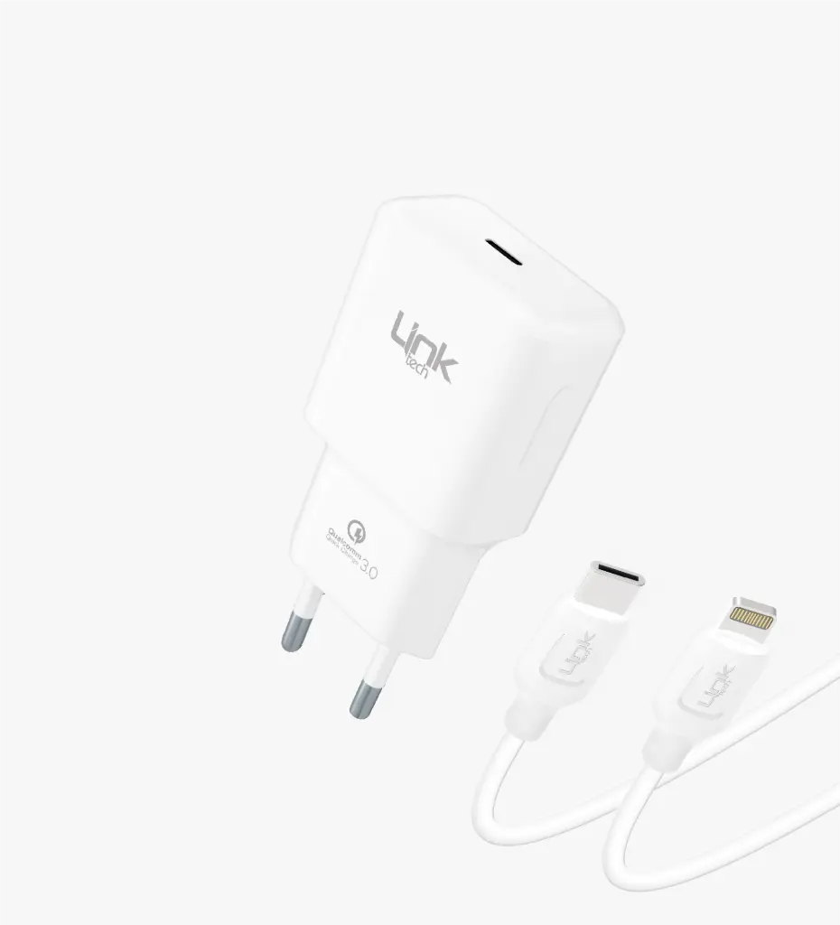 T466e Strong ECO Dostu 20W Şarj Cihazı ve 20W Type-C - Lightning Kablo