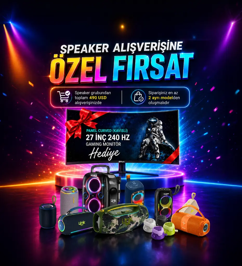 LinkTech speaker alışverişine özel fırsat panel curved (kavisli) 27 inç 240 hz gaming monitör hediye!