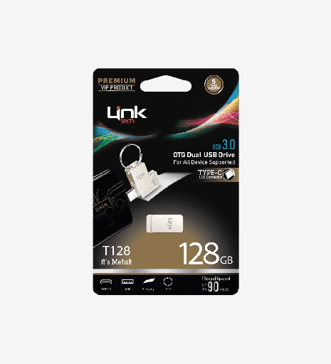 [LOF-T128] T128 Premium Dual 90mb/s 128GB Tip-C USB OTG Flash Bellek