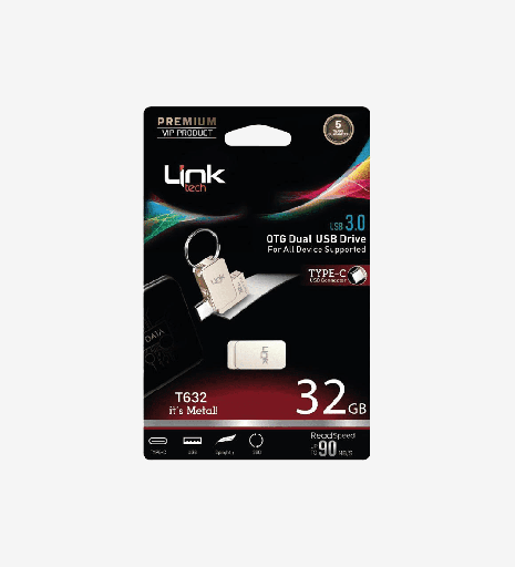 [LOF-T632] T632 Premium Dual 90mb/s 32GB Tip-C USB OTG Flash Bellek