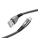 K610 Premium Fast 120cm 2.4A Örgülü Metal Başlı Micro USB Işıklı Şarj Kablosu