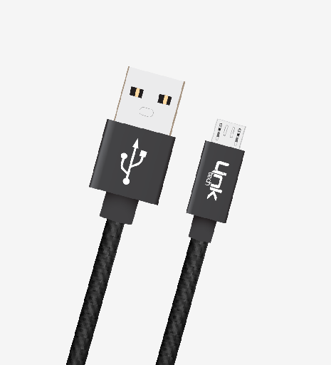 [LCA-K542] K542 Safe 30cm Örgülü Metal Başlı Micro USB PowerBank Şarj Kablosu