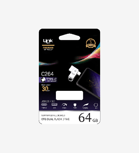 [LOF-C264] C264 Premium Dual 30mb/s 64GB Tip-C USB OTG Flash Bellek