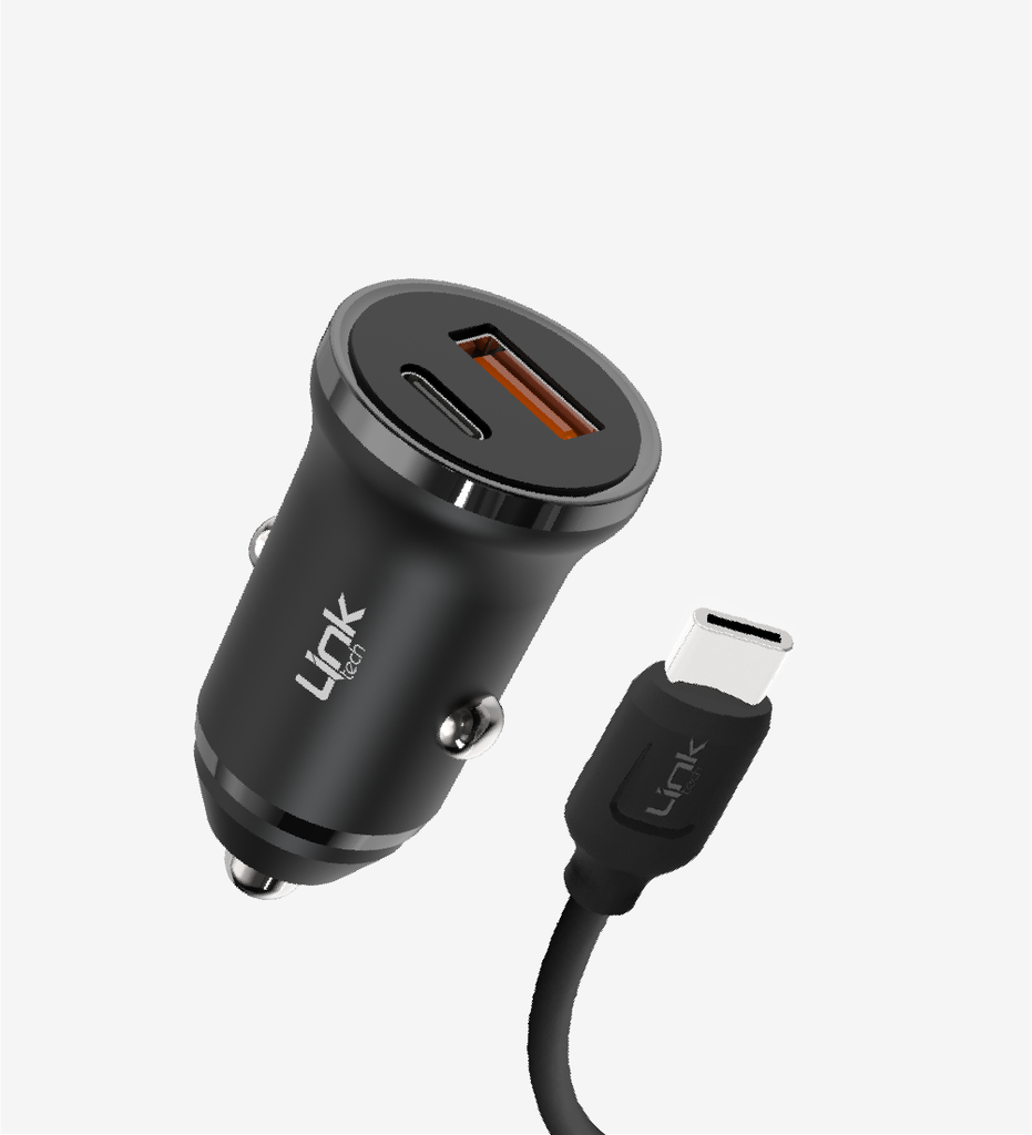 C486 ECO Çevre Dostu Dual PD 20W USB-C Kablolu Araç Şarj Aleti