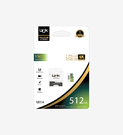 M114 Premium Mikro SD 4K Ultra 512 GB Hafıza Kartı