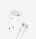 G841 Premium Tip-C Lightning Kablolu Mini 20W USB-C Süper SI GaN Şarj Adaptörü